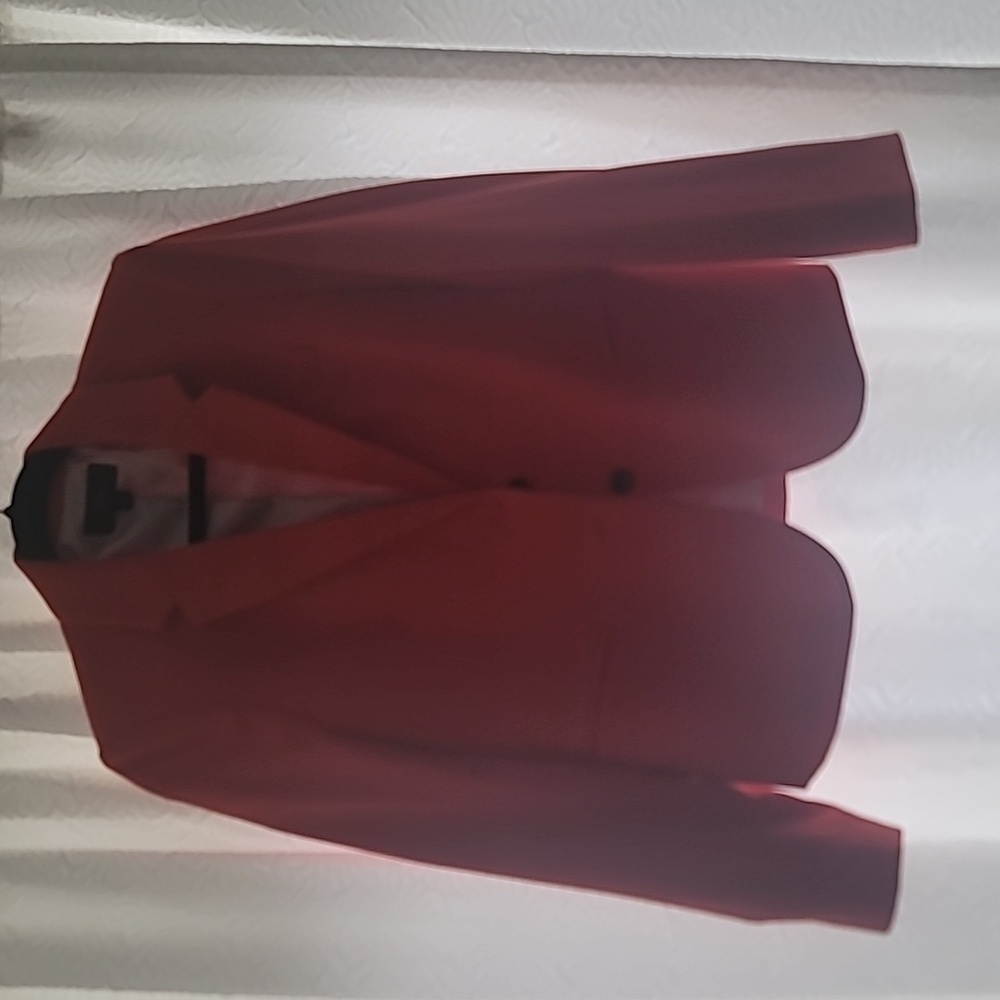 Red jcrew blazer all seasons.